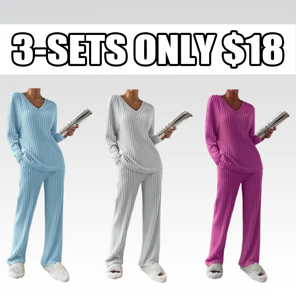 Women's Solid Drop Shoulder Pocket Lounge Set