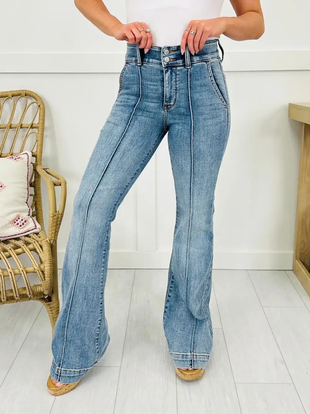 Judy Blue Stop and Stare Flare Jeans