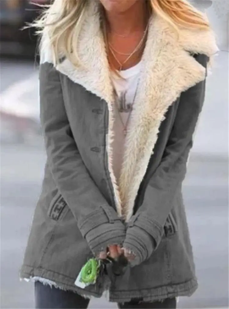 [CLEARANCE SALE]Fashion  thick warm cotton padded jacket coat