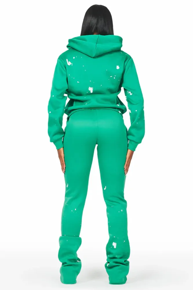 Women's Gradient Pattern Hoodie and Pants Two Piece Set
