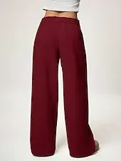 Women's Sweatpants Wide Leg Chinos Fashion Streetwear Casual Full Length High Waist Plain Elastic Waistband Comfy Soft Comfortable Stretchy Outdoor Street Light Gray Black White Red Summer Spring Fall