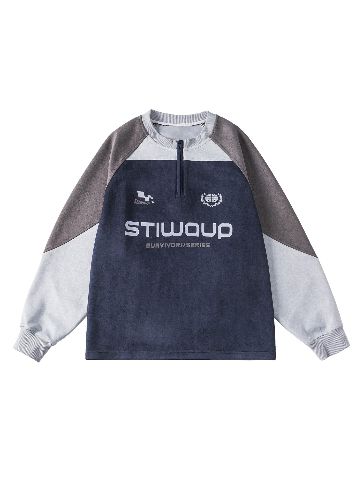 American Retro Patchwork Long-sleeved T-shirt