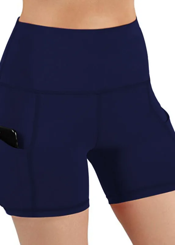 Pocket Detail High Waisted Swim Shorts