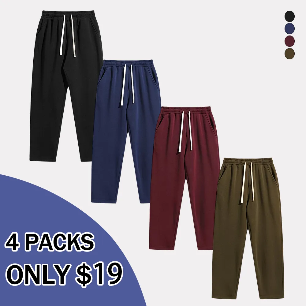 Men's Solid Fashion Sweatpants Ideal For Autumn&Winter