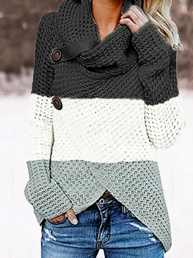 Long Sleeve Buttoned Vintage Sweater