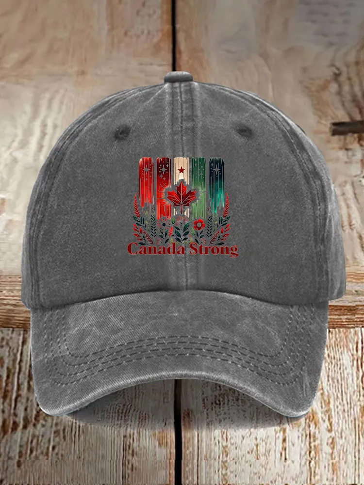 Men And Women'S We Are Canada Strong Print Baseball Cap Pattern Printing