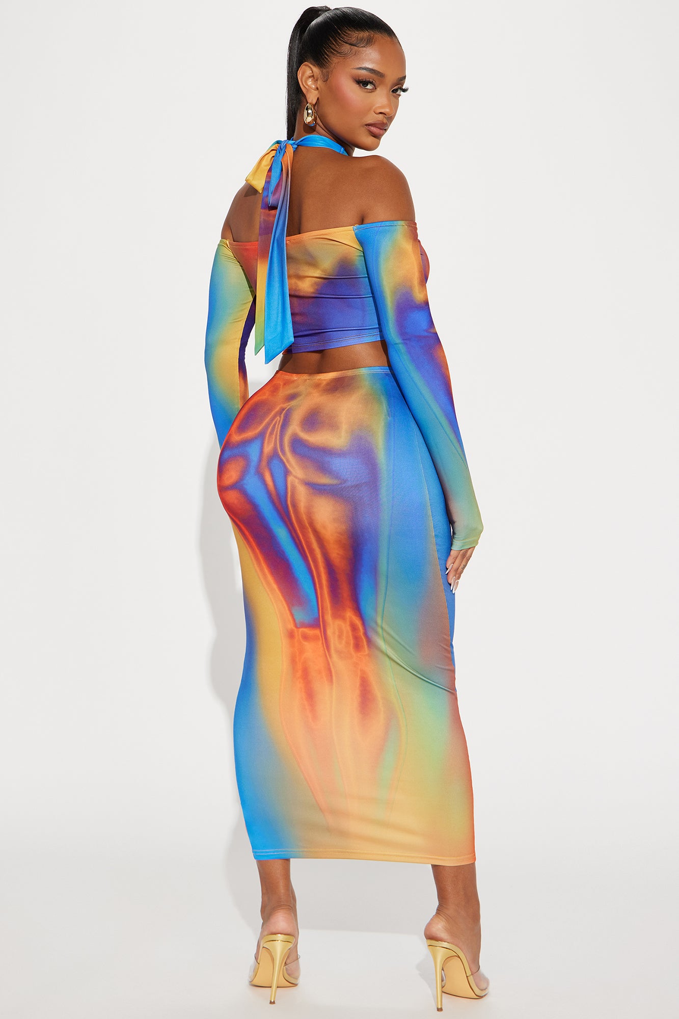 Feeling Heated Skirt Set - Multi Color