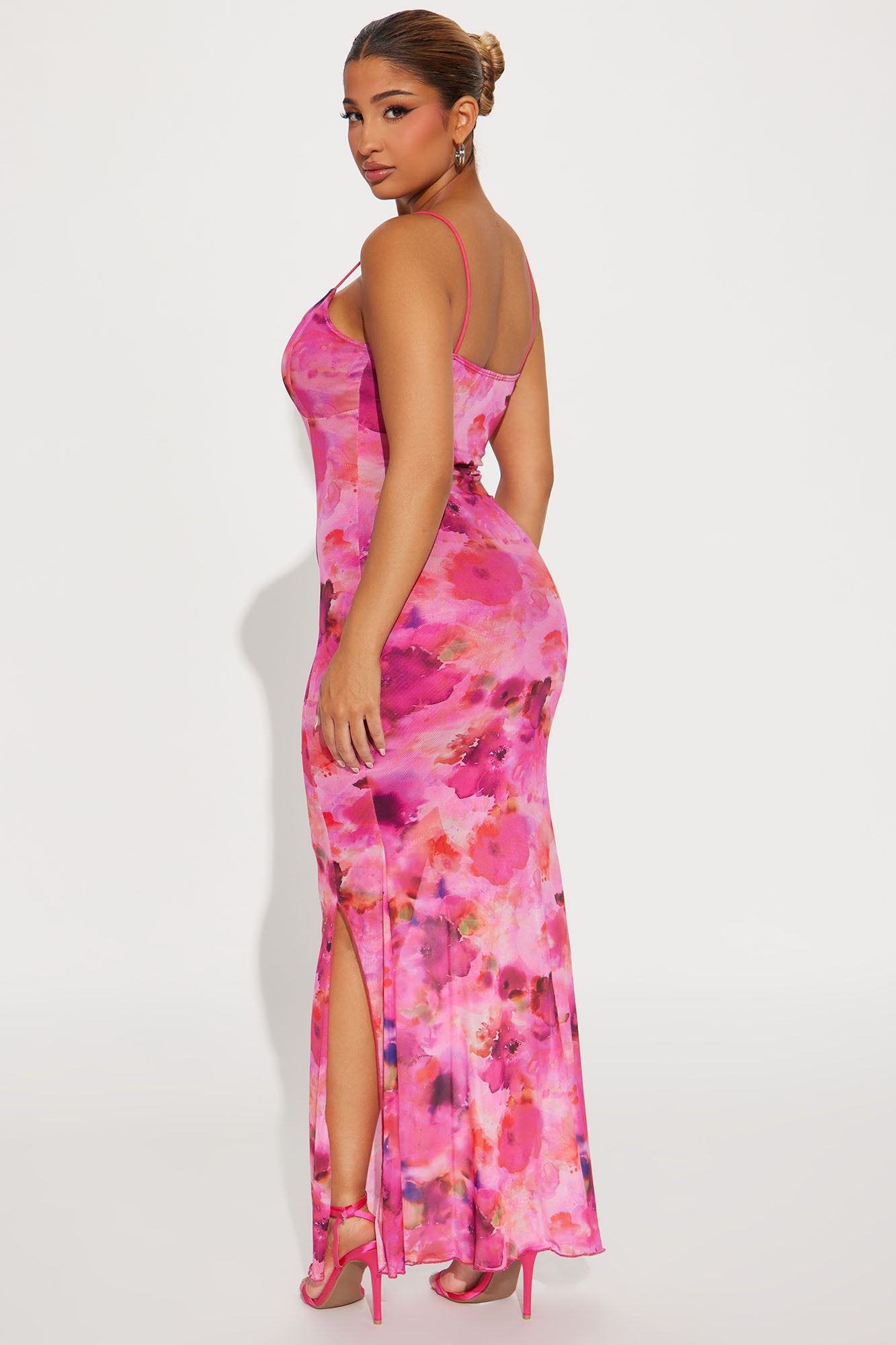 Analise Floral Maxi Dress - Pink/combo