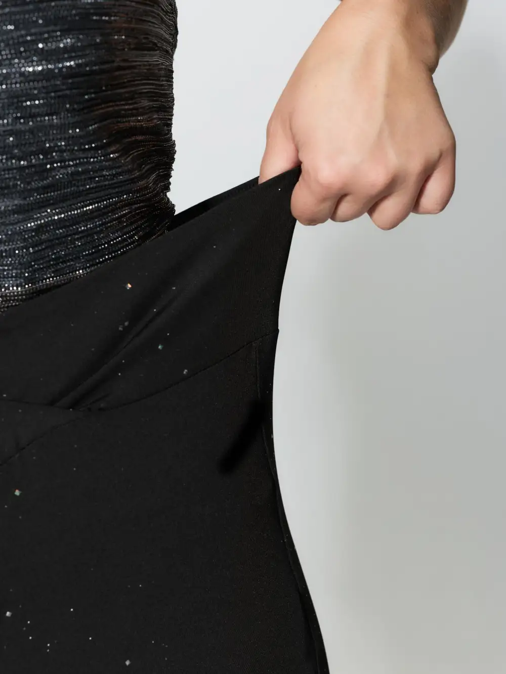 Sequin V-Shaped Waistband Pants