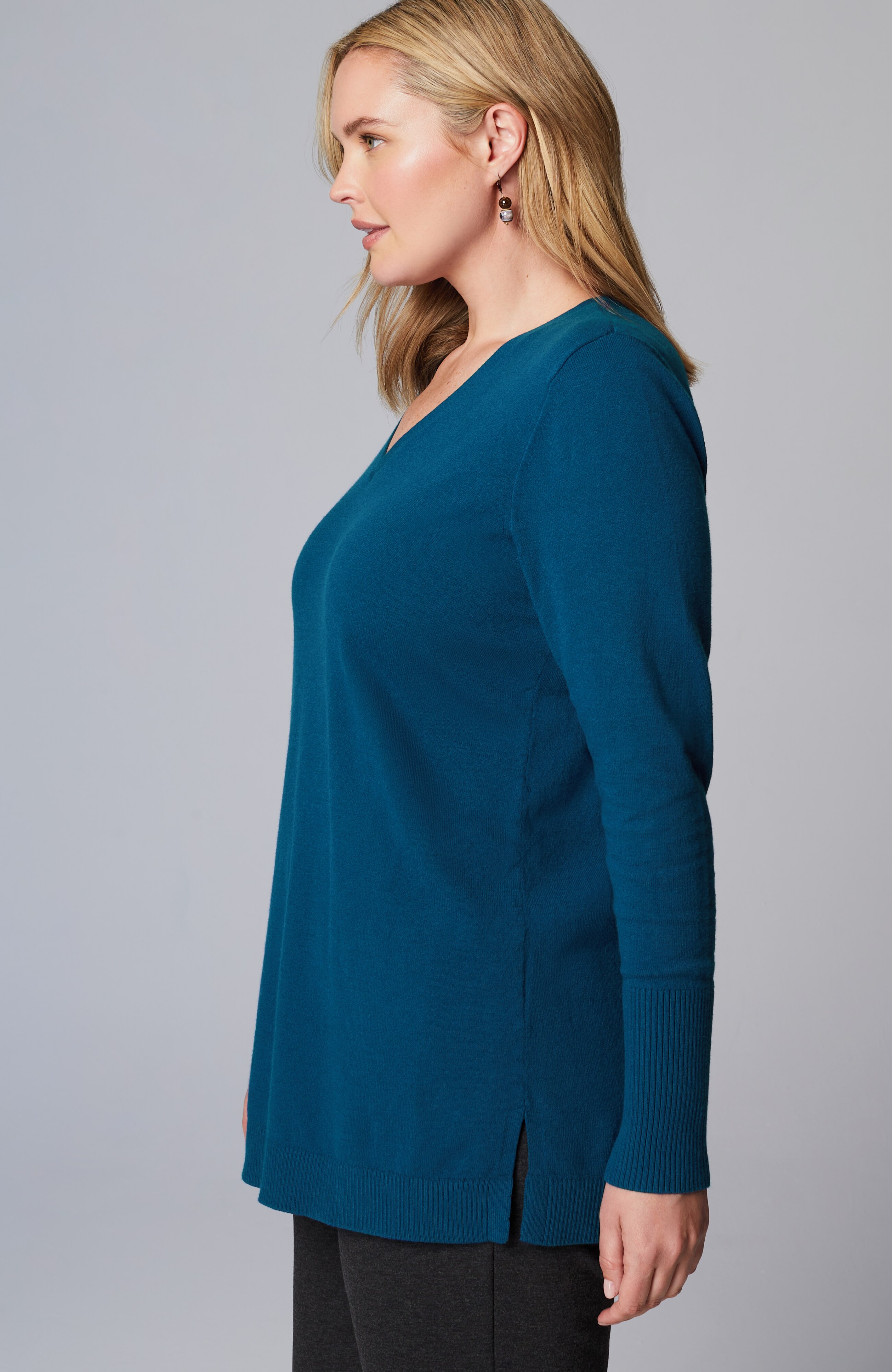 V-Neck Sweater Tunic
