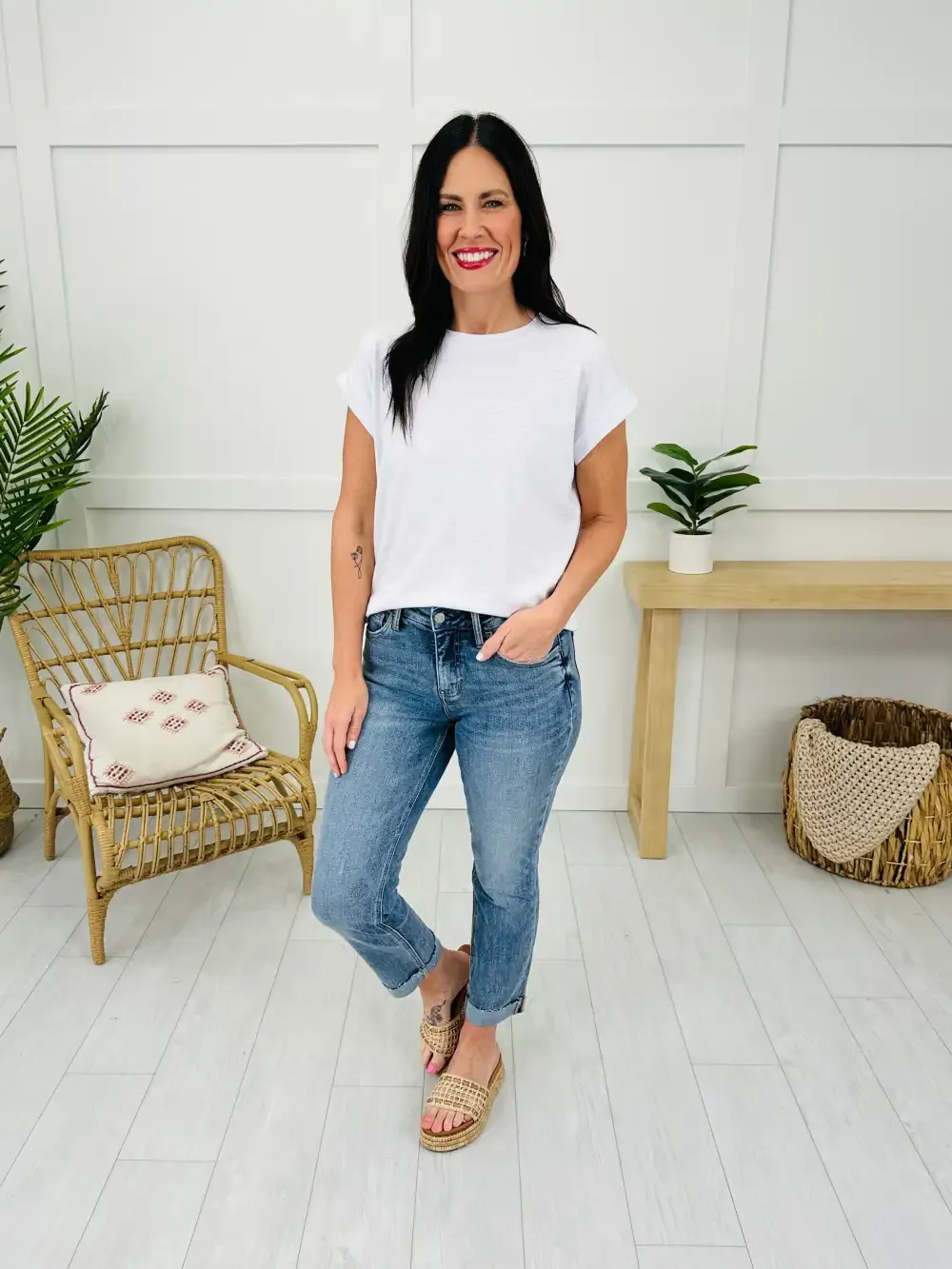 Stick With You Tummy Control Boyfriend Jeans