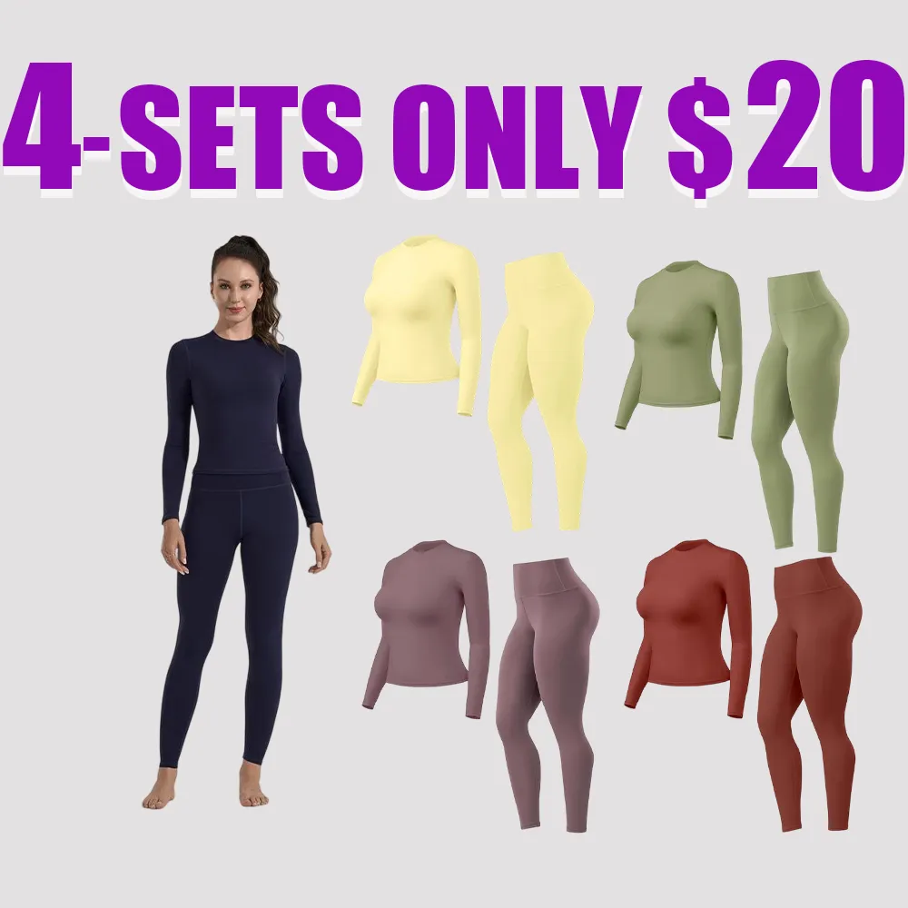 Women’s Workout Set – Long Sleeve Top & Leggings