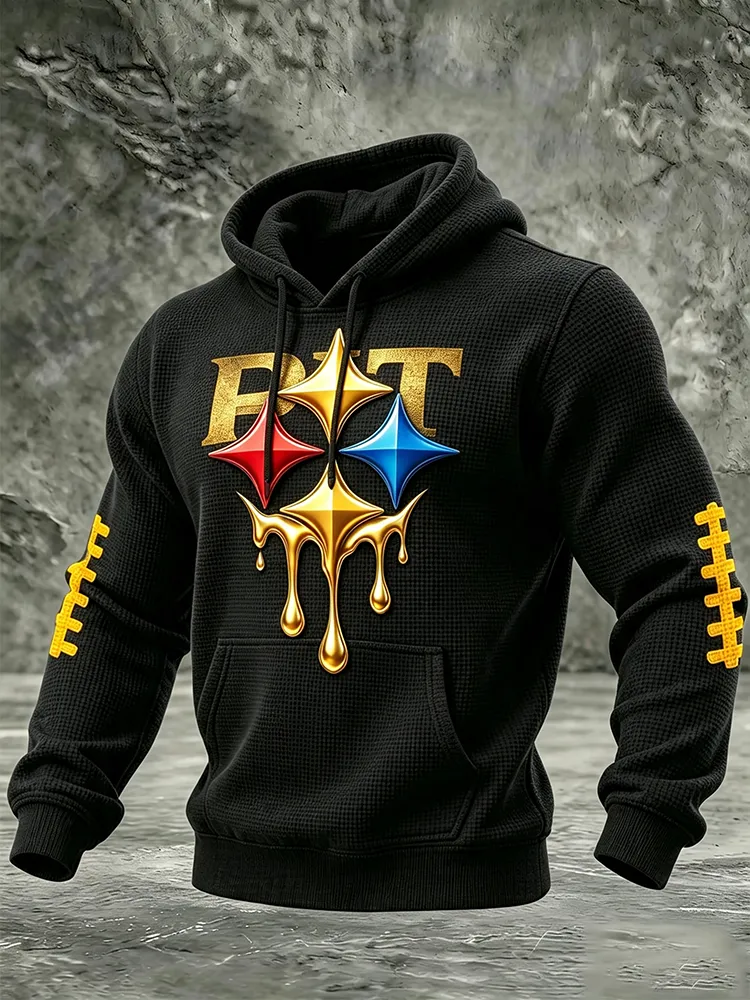 Men'S Rugby Printed Casual Hoodie