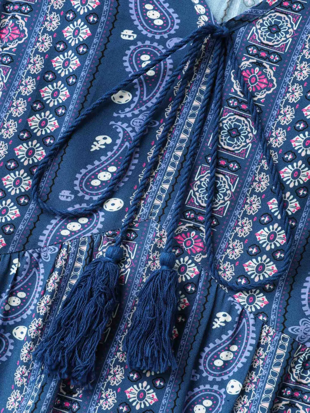 Boho Stripes High Waisted Midi Dress