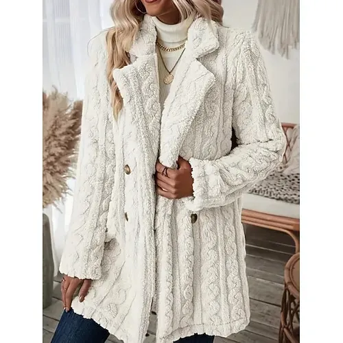 Women's Fleece Jacket Casual Jacket Hoodie Jacket Comfortable Breathable Zipper Pocket Casual Solid Color Vacation Street Casual Daily Wear Zipper Regular Hooded Regular Fit Long Sleeve Outerwear