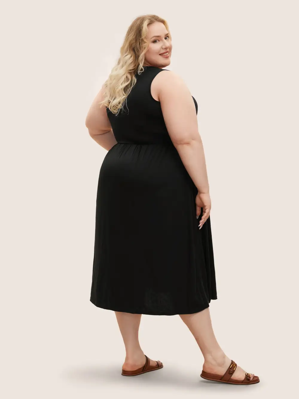 Supersoft Essentials Solid Gathered Tank Dress