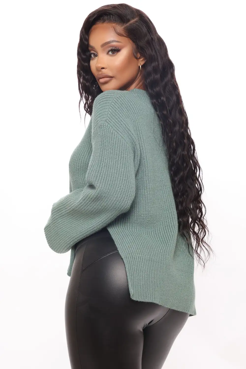 Cuddle Up Sweater - Sage