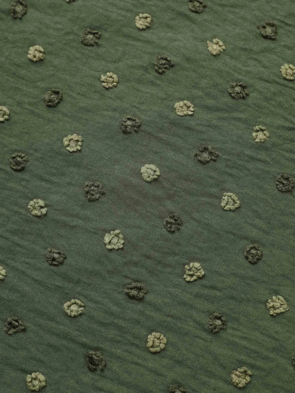 Textured Color Contrast Petal Sleeve Blouse