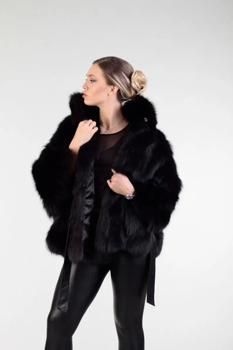 Black Fox Fur coat