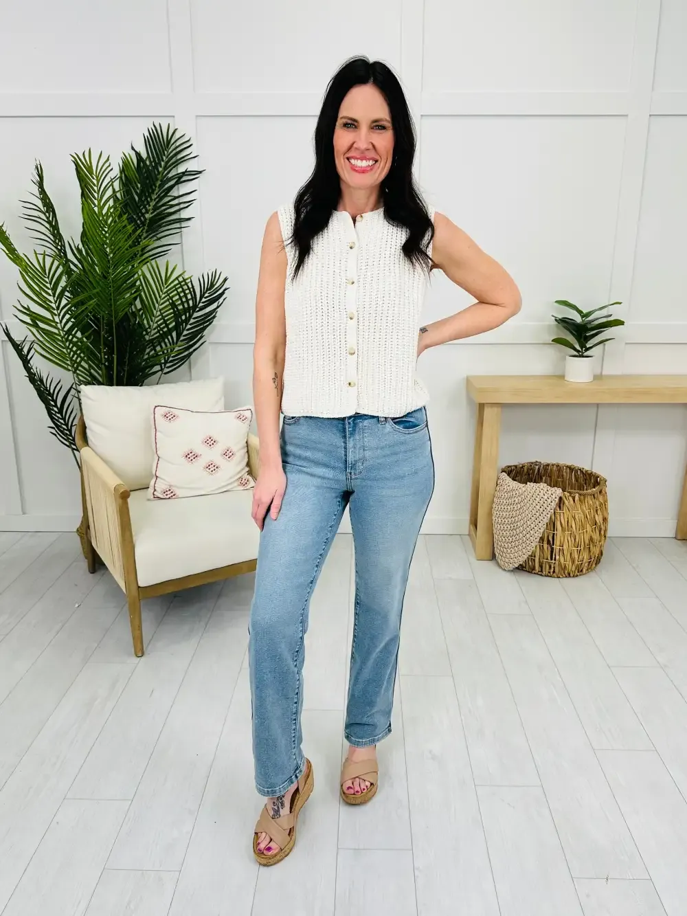 Judy Blue Don't Be Late Straight Leg Jeans