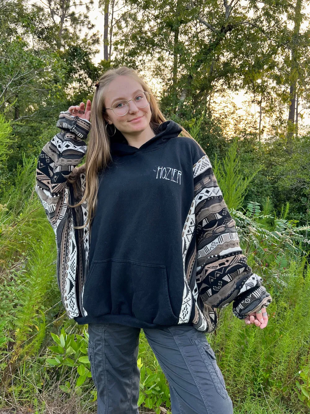 Black Streetwear Leisure Hoodie Sweatshirts