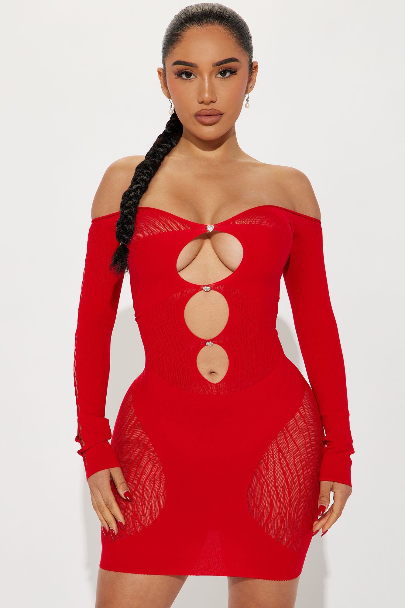 Alexis Seamless Mini Dress - Red