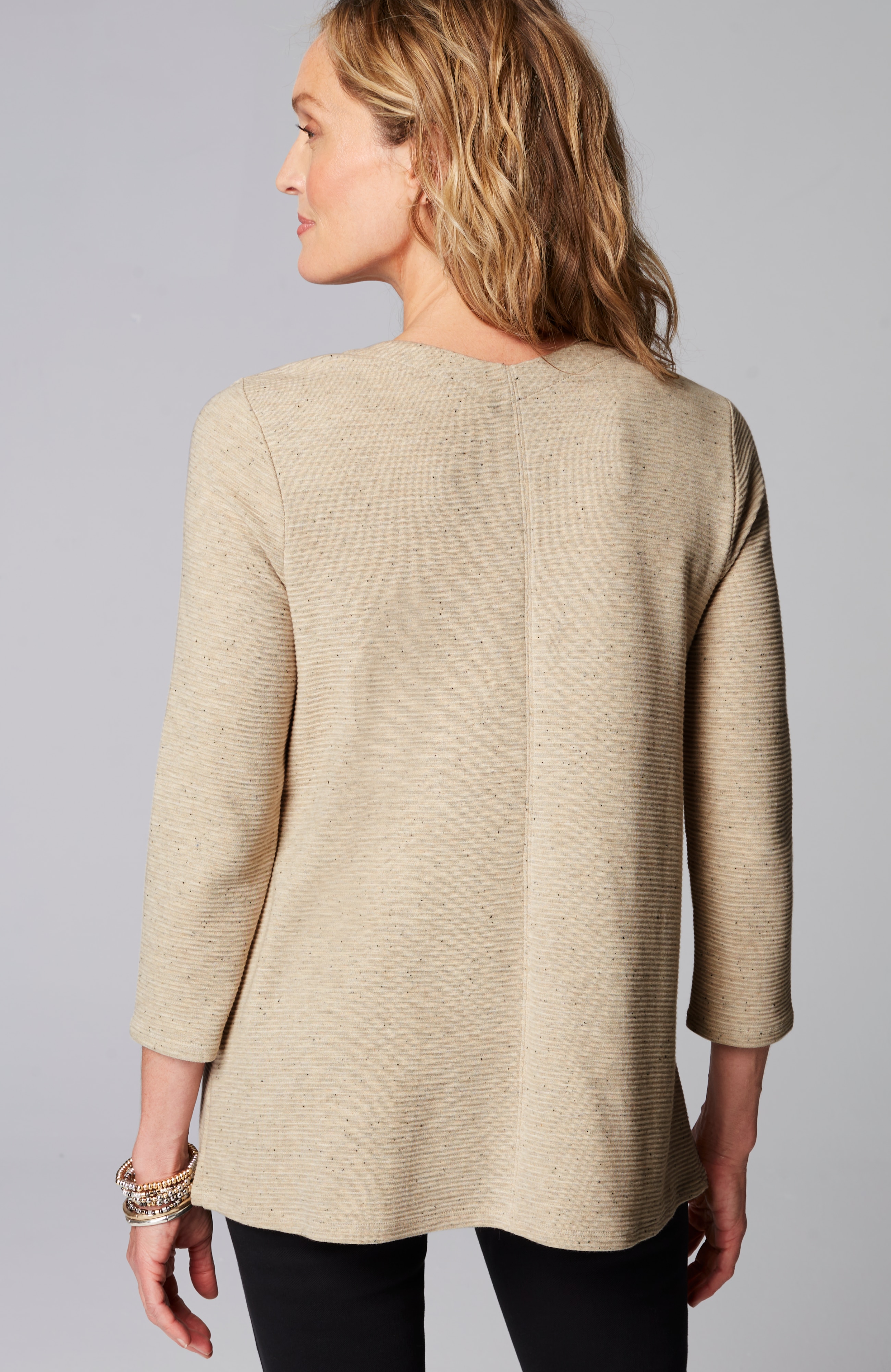 Wearever Double V-Neck Ottoman Top
