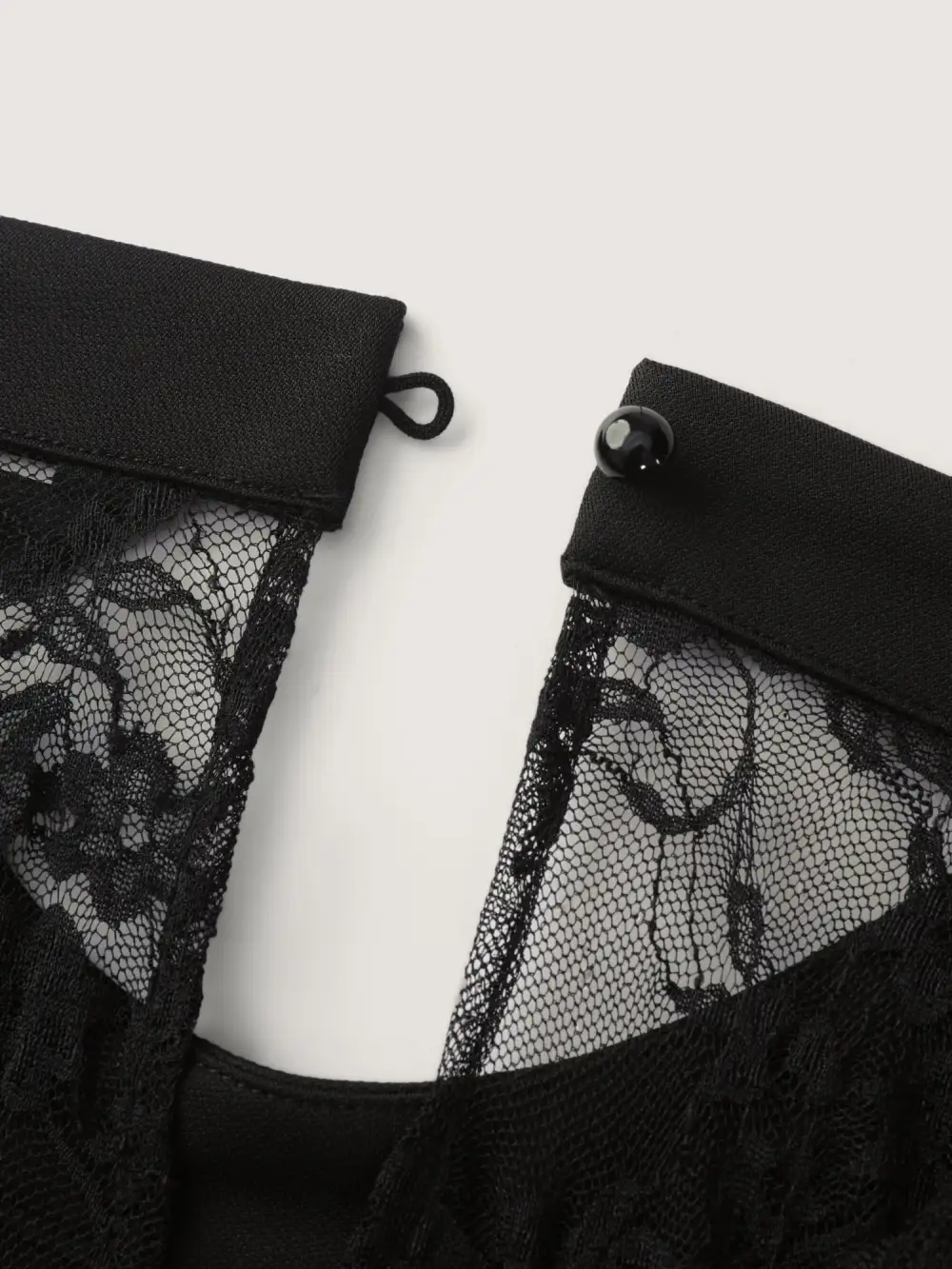 Lace Trim Ruffled Sheer Stretchy Party Dress