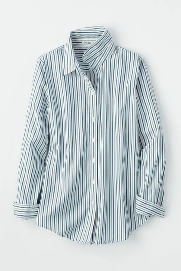 Twin Stripe No-Iron Long-Sleeve Shirt