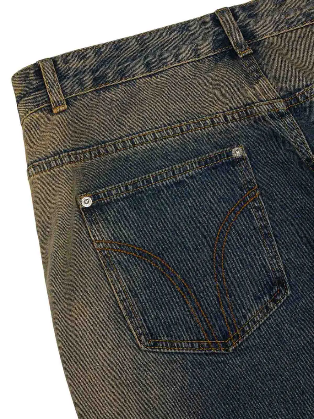 Multi-pocket Zipper Design Washed Hip-Hop Jeans - 2112