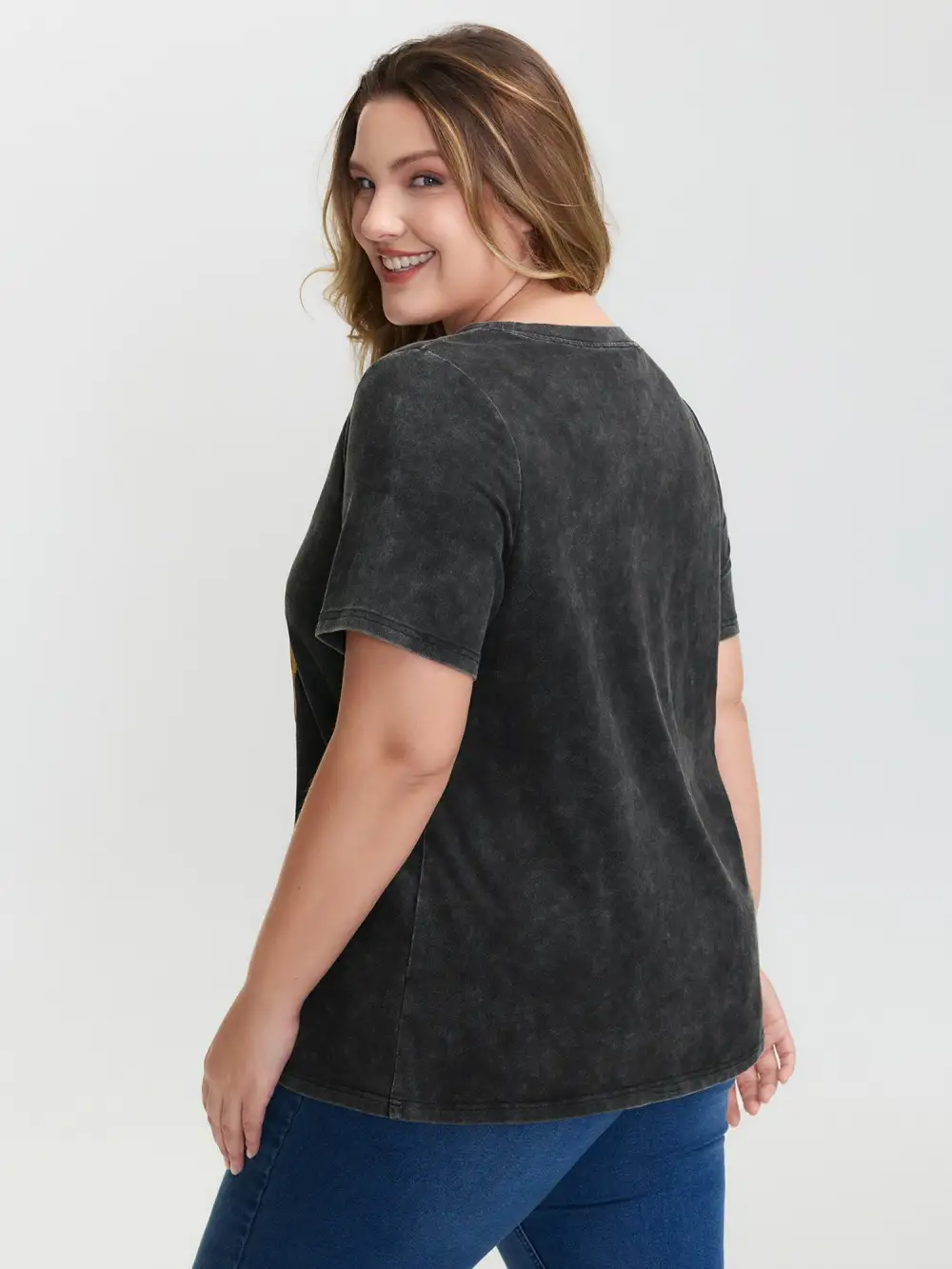 Dogs Print Snow-Wash T-Shirt