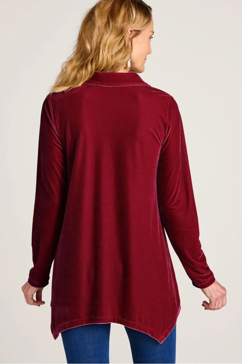 Velvet Danielle Button Long Sleeve Tunic