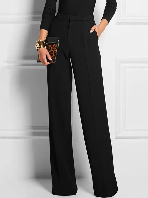 Urban High Waisted Solid Color Pants