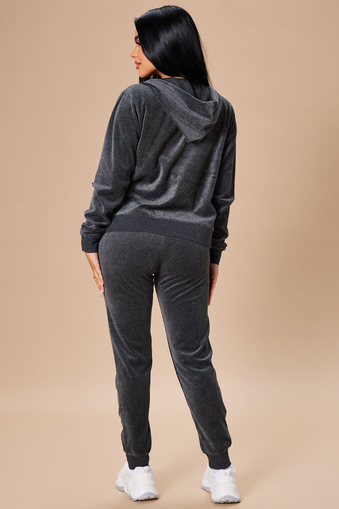 The Original Trendsetter Velour Set - Charcoal