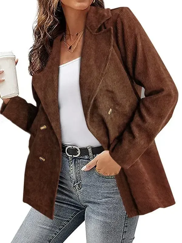 Women Long Sleeve V-neck Jacket Blazer Coats Top