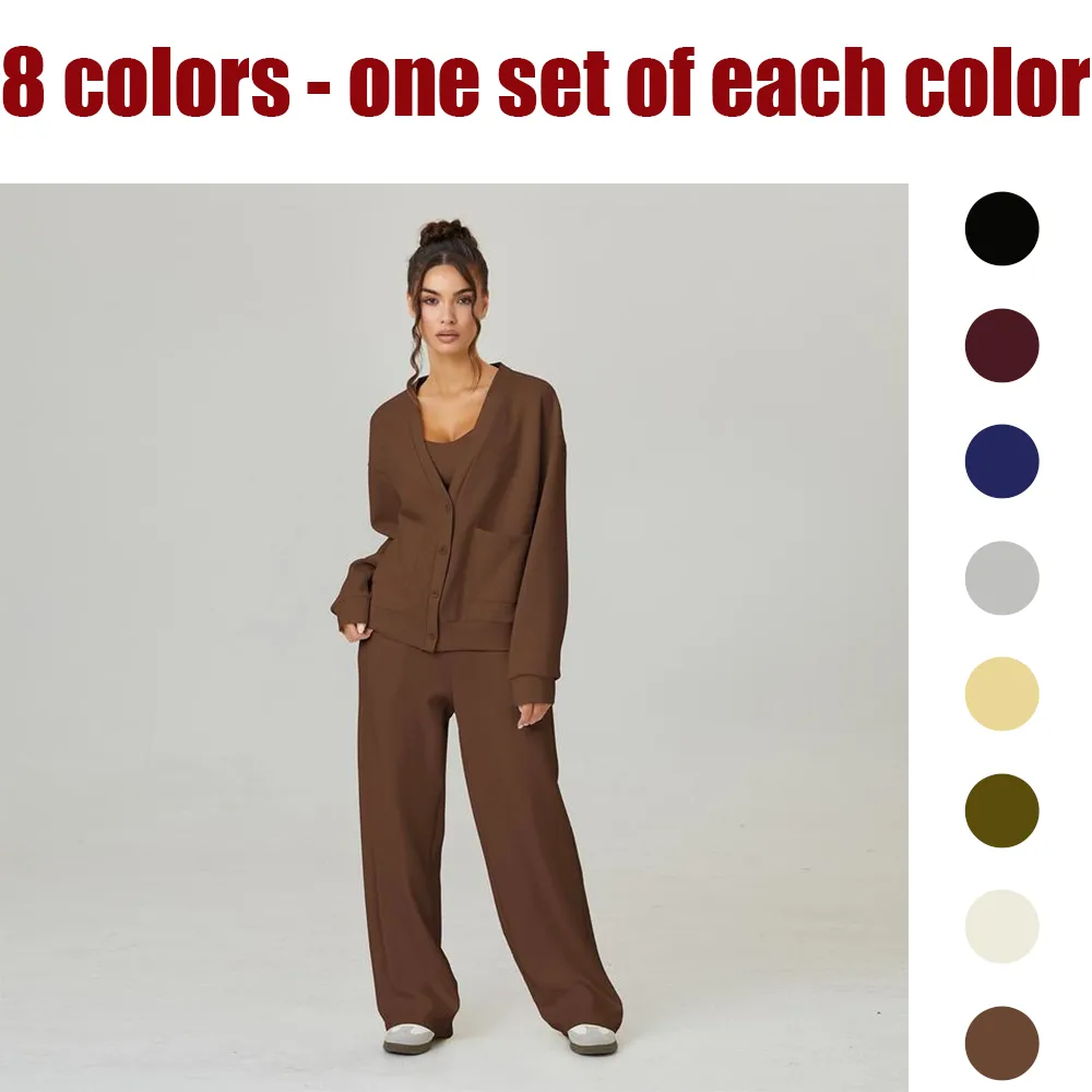 Women's Buttoned Casual Two-Piece Set