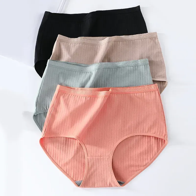 Plus Size High Waist Leak Proof Cotton Panties