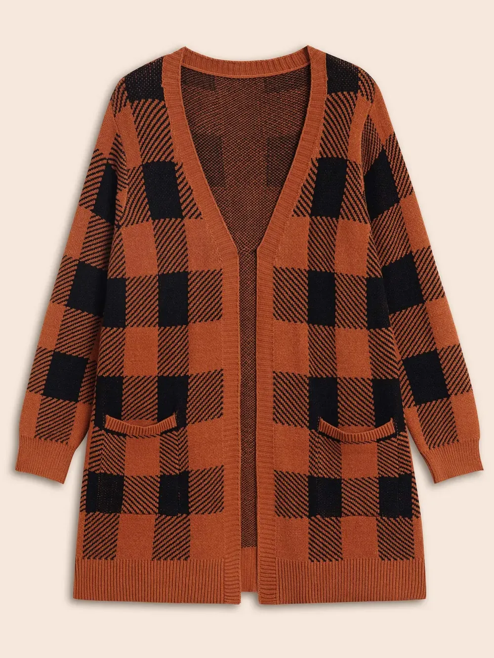 Supersoft Essentials Halloween Plaid Open Cardigan