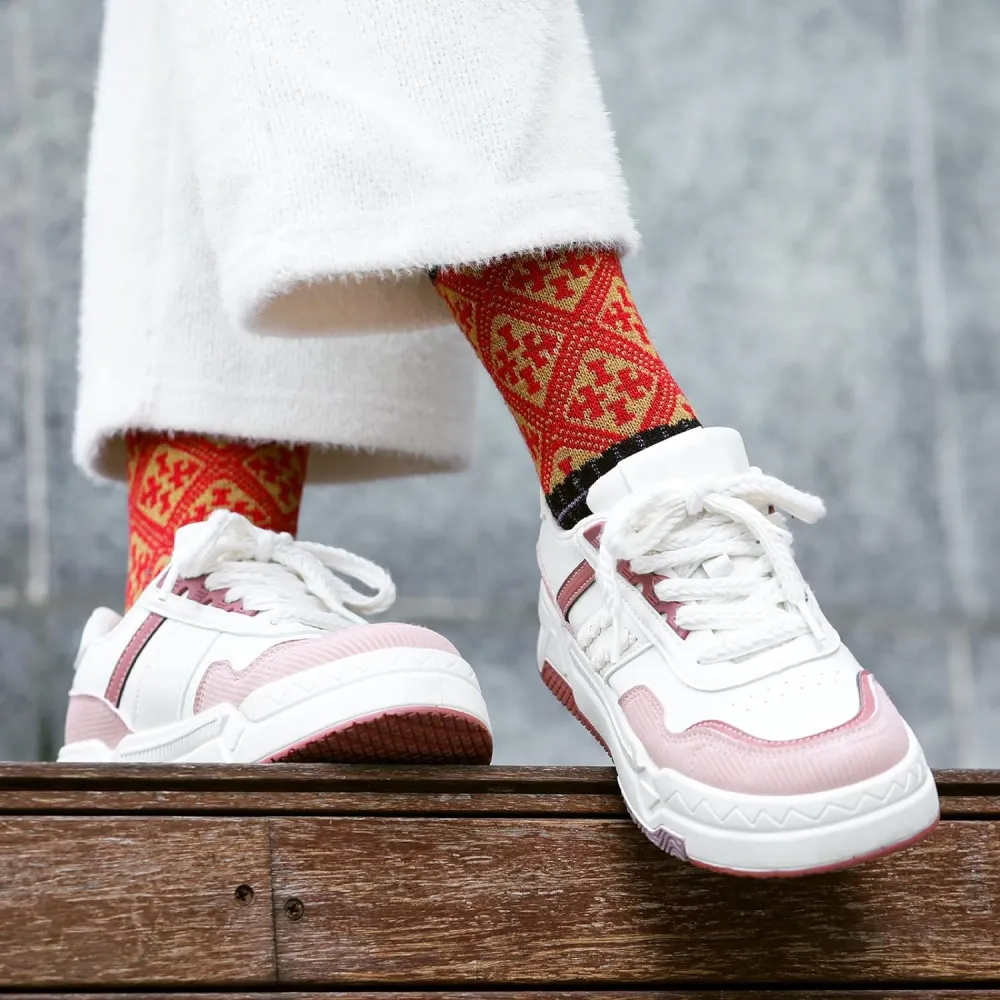 Clothirily Wool Socks- Thick Soft Wool Socks for Women, Vintage Warm Womens Wool Socks, Winter Warm Boot Socks for Women Men