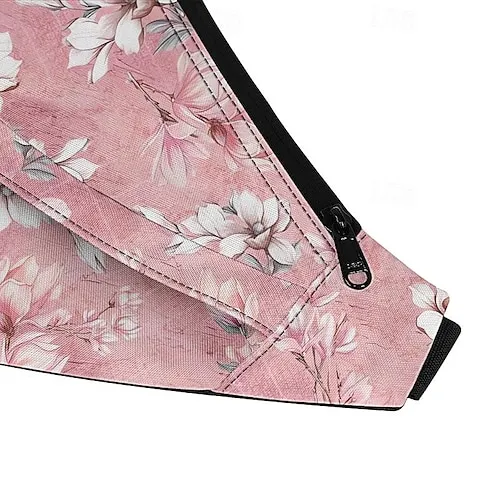 Women's T shirt Tee Henley Shirt Floral Button Cut Out Print Holiday Weekend Basic Short Sleeve V Neck Pink