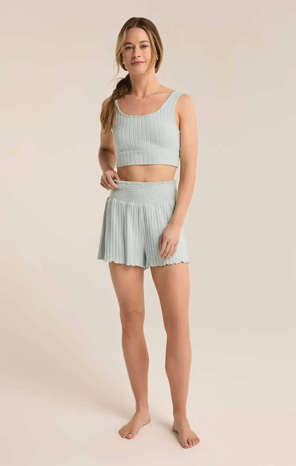 Dawn Smocked Rib Short