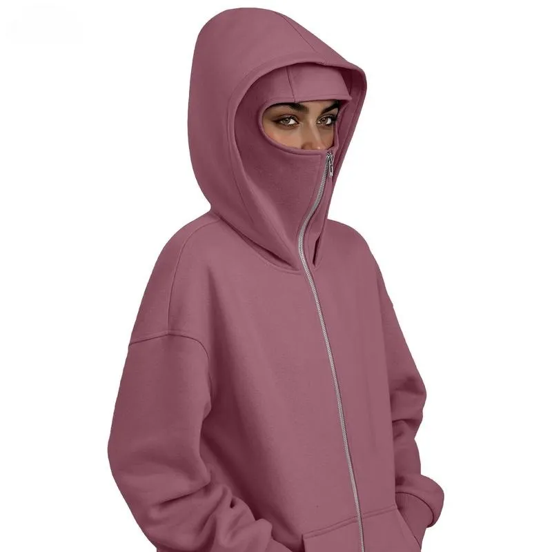 Women's Hooded Sweatshirt - With Full Face Mask