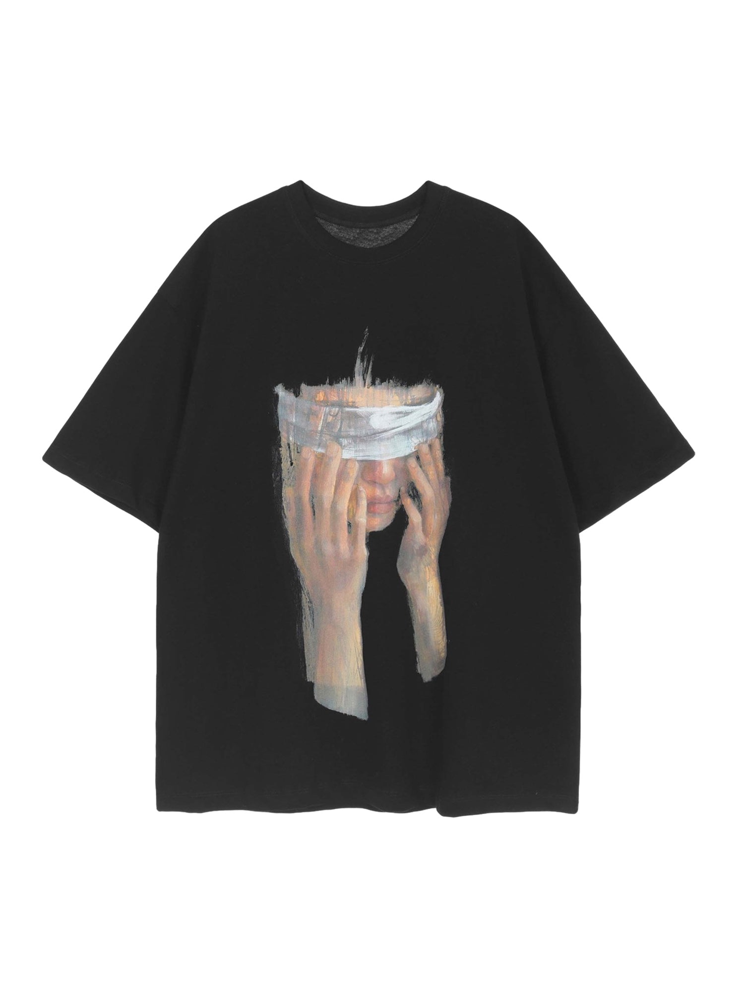 American Tide Loose Print Round Neck T-shirt -1640
