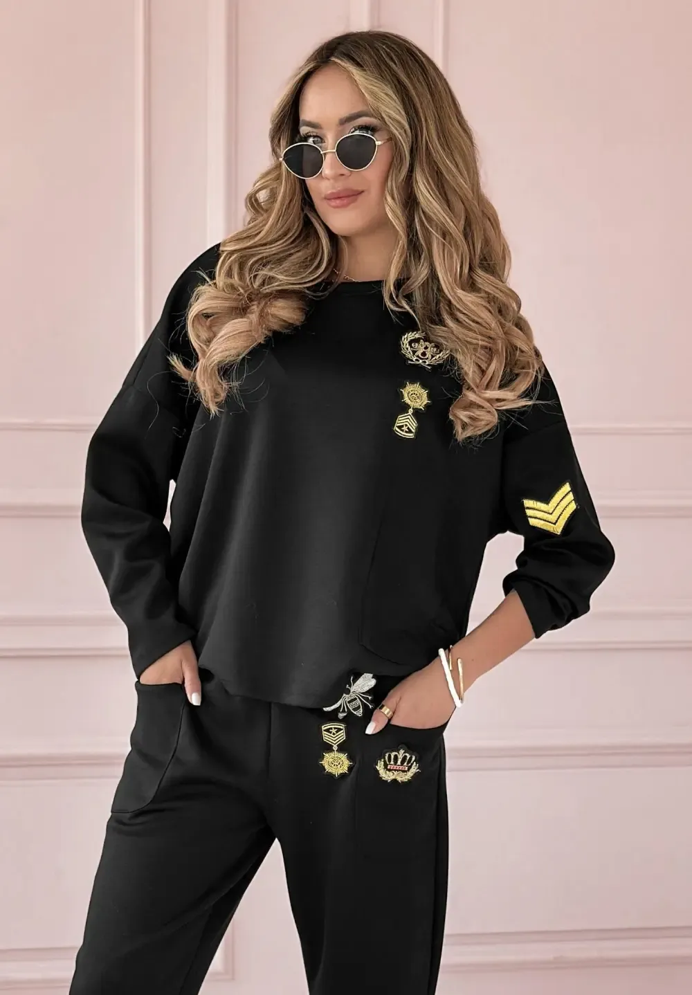 Tracksuit with patches From My Own Pink/Black