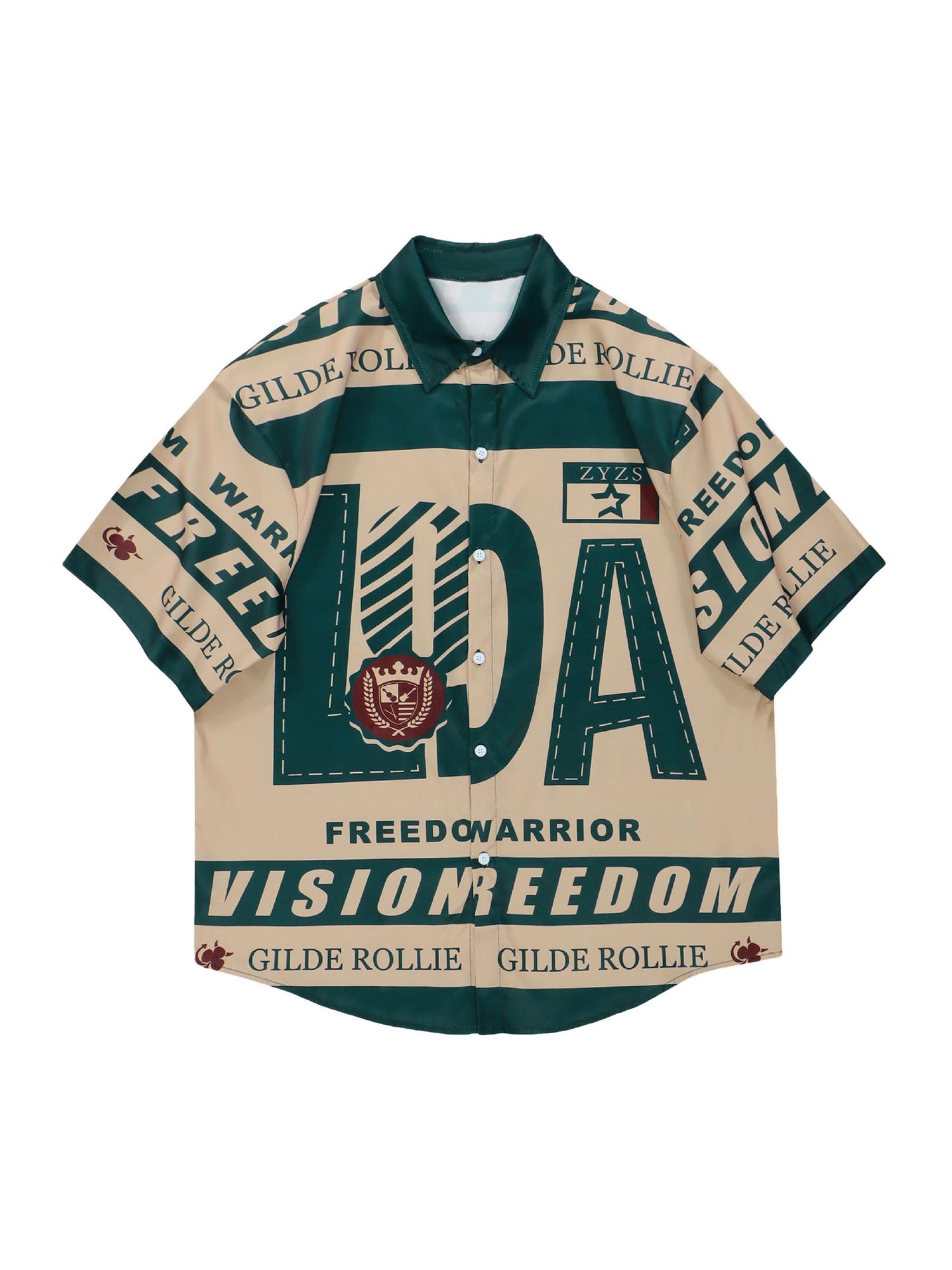American Style Vintage Print Shirt