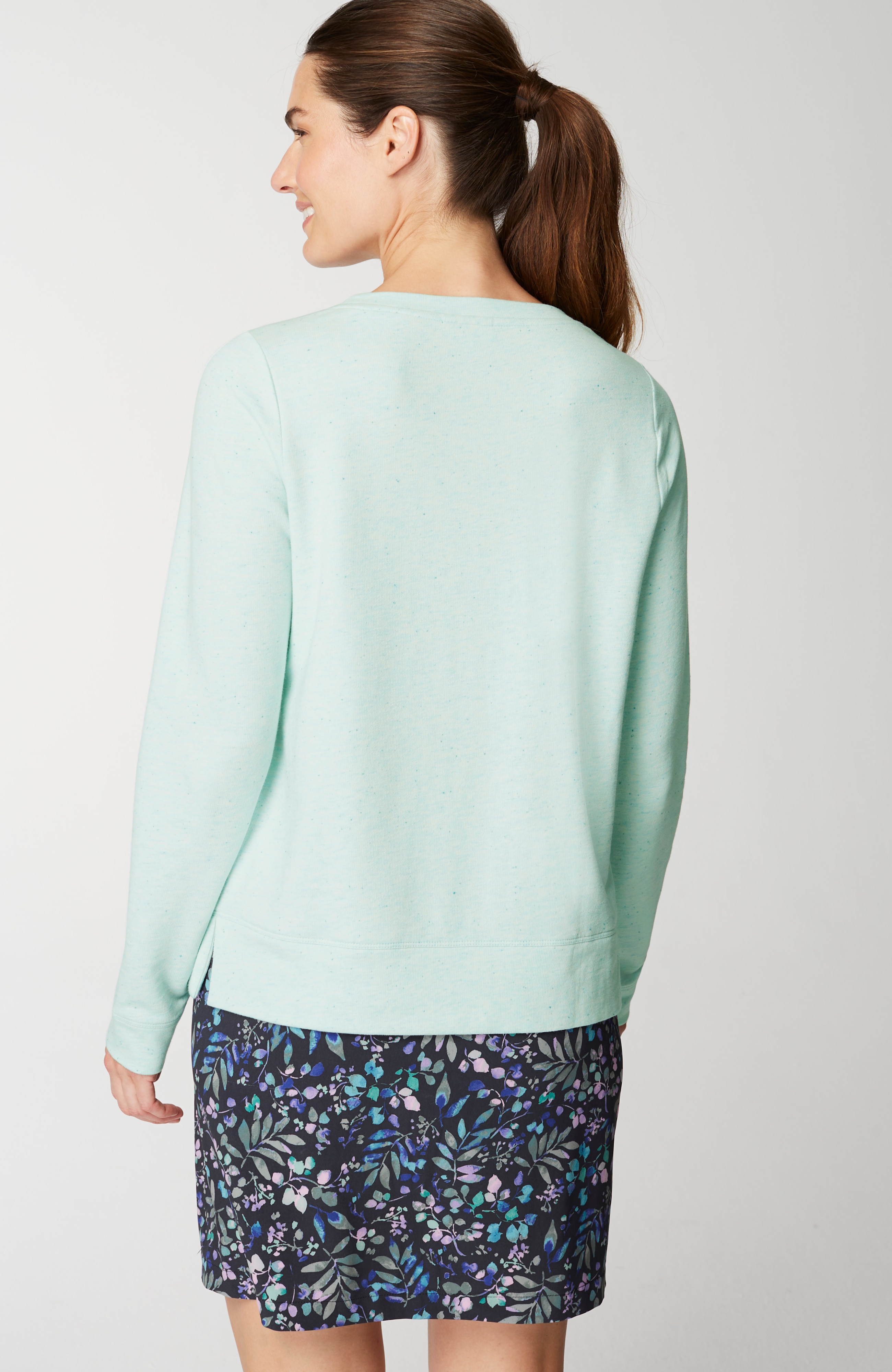 Fit French Terry Slit-Hem Sweatshirt