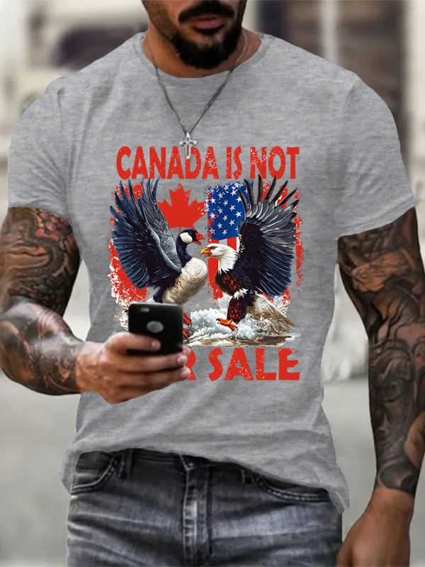 Round-Neck Short-Sleeved Shirt Canada Is Not  For Sale T-Shirt