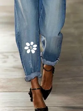 Daisy Denim Casual Loosen Jeans
