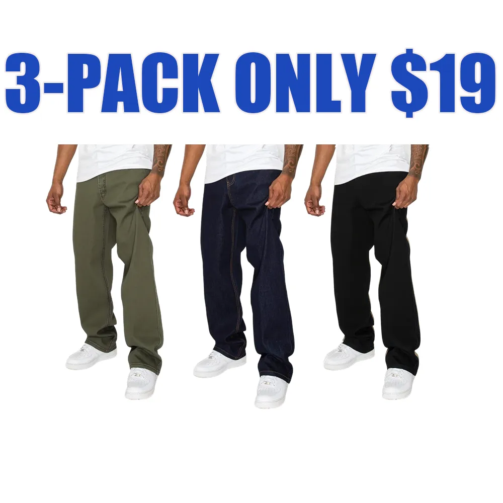 Essential Baggy Raw Denim Jeans Menswear Best Selling Jeans