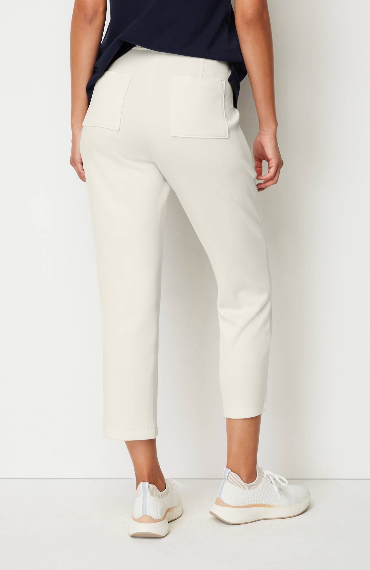 Fit Sleek Double-Knit Seamed Crops